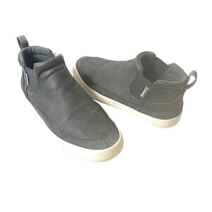 Staheekum Mens Sz 8 Chelsea Gray Ankle Boots Shoes Sneaker Slip on PU/Cow Suede